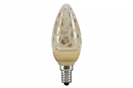LED Kerze 1,4W E14 Krokoeis gold