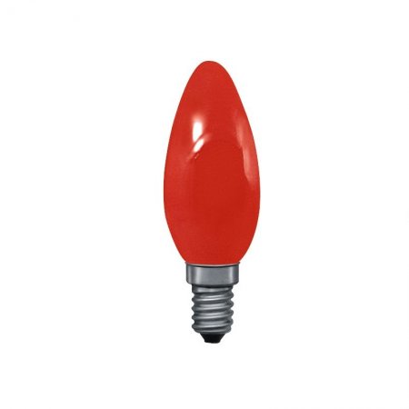 Kerzenlampe 25W E14 97mm 35mm Rot
