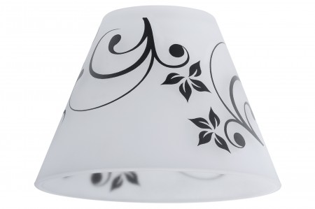 DecoSystems Schirm Kegi max.50W wei�/schwarz flower