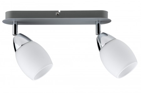 Spotlight Wolba Balken 2x7W GU10 230V Chrom matt Metall/Glas
