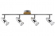 Spotlight Rolim Balken 4x8W GU10 230V Chrom Holz/Metall - Spotlights Rolim      ...
