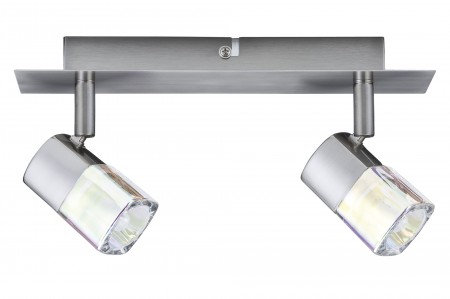 Spotlights Hoya 2x40W G9 Nickel satiniert/Glas dichroic 230V