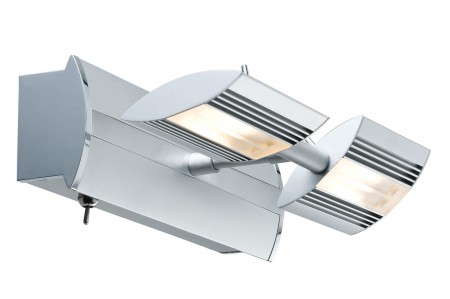 Spotlights Linear LED Balken 2x6W Chrom matt 230/12V Metall