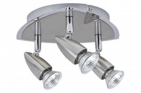  Spotlights Gesa Rondell 3x50W GU10 Eisen geb�rstet 230V Metall