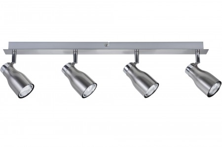 Spotlights Meli Balken 4x8W GU10 Nickel satiniert 230V Metall