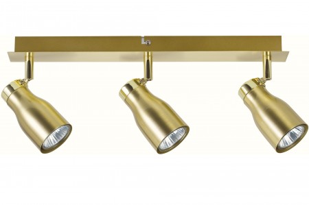 Spotlights Tinka Balken 3x50W GU10 Messing geb�rstet 230V Metall