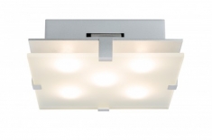 WallCeiling Xeta 12,5 W LED 200x200mm Chrom matt 230V Metall/Glas  - Wand- und Deckenleuchte Alpha    Technische Daten:...