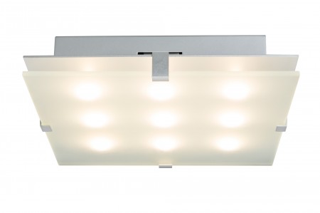 WallCeiling Xeta 22,5 W LED 300x300mm Chrom matt 230V Metall/Glas 