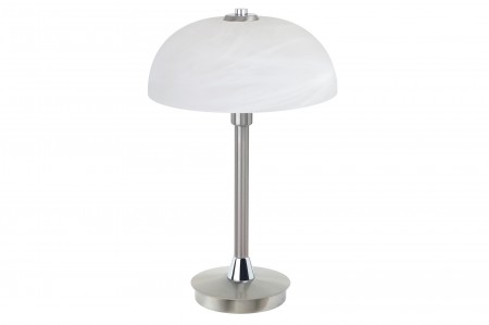 Paulmann Living Elli Tischleuchte max.60W E14 Nickel geb�rstet/Alabaster 230V