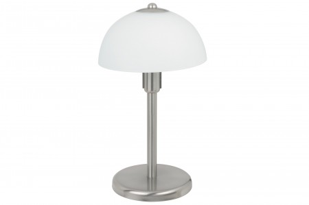 Paulmann Living Ella Tischleuchte max.40W E14 Nickel geb�rstet/Opal 230V