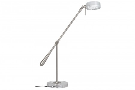 Schreibtischleuchte Disc LED 1x3,7W 4000-4500k 12V Metall/Acryl - Eisengeb�rstet/Klar