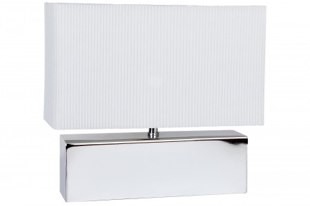 Paulmann Tischleuchte Laila max. 1x40W E14 Metall/Stoff - Chrom/Wei�