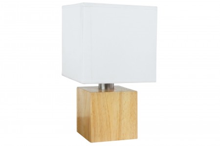 Paulmann Tischleuchte Asta max. 1x40W E14 Holz/Stoff - Natur/Wei�