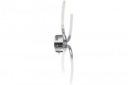 Living Bow Wandleuchte 4x10W G4 Chrom/satin 230V/12V Metall/Glas