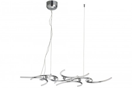  Living Bow Pendelleuchte 14x10W G4 Chrom/satin 230V/12V Metall/Glas