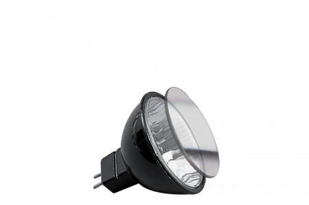 Halogen Reflektor Akzent flood 38� 50W GU5,3 12V 51mm Schwarz 	