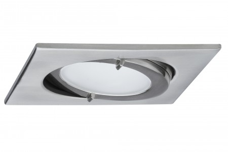 Paulmann  M�bel EBL Set IP44 Quadro schwenkbar 3x20W 60VA 230/12V G4 Eisen geb�rstet/Stahl/Glas