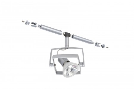  WiRa System CombiEasy Spot Mac� 1x35W GU5,3 Chrom matt 12V Metall/Kunststoff