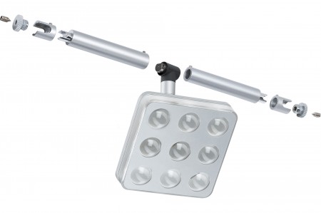WiRa Spot CombiSystems LED Square 3W Chrom matt 230/12V Metall