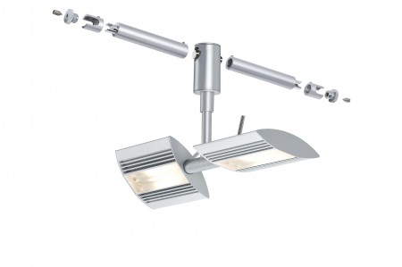 WiRa Spot CombiSystems LED Linear 2x6W Chrom matt 230/12V Metall