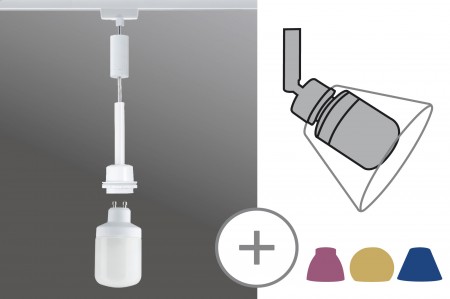 Paulmann URail DecoSystems ESL Pendel Blanko 1x7W GU10 230V Metall Wei�