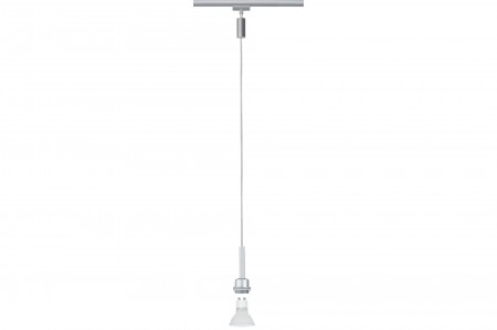 Paulmann URail DecoSystems Halogen Pendel Blanko 1x40W GZ10 230V Metall Chrom matt