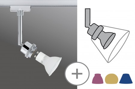 Paulmann URail DecoSystems Halogen Spot 1x40W GZ10 Chrom 230V Metall