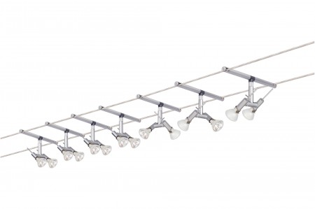 Spice Ginger 300 Chrom matt - Seilsystem 12V (Kompl.-Set 7x2x20W) Paulmann Licht