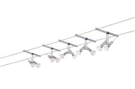 Wire System Spice Ginger 210 5x(2x20W) GU4 Chrom matt 230V/12V 210VA