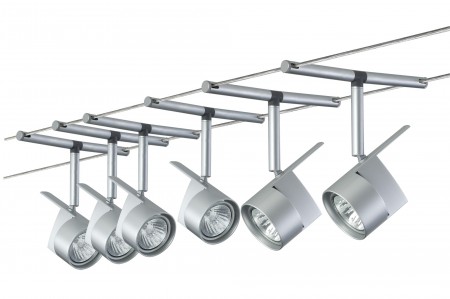 Wire System EasyPower 300 6x50W GU5,3 Chrom matt 230/12V 300VA Metall