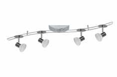Paulmann Sheela S 150 4x35W GU5,3 Schwarzchrom/Opal 230/12V 150VA - Rail System Sheela S 150   Schienensysteme 12V...