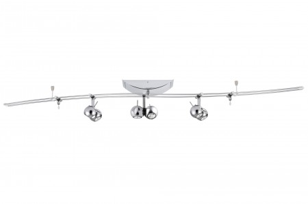 Rail System Sphere 140 3x(2x20W)/2x10W GU4/G4 Chrom 230/12V 150VA Metall