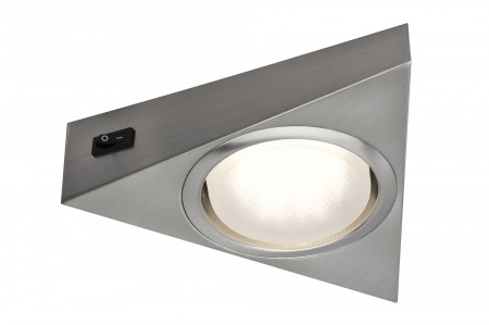 M�bel ABL 3eck Disc 1x9W 230V GX53 Eisen geb�rstet/Metall