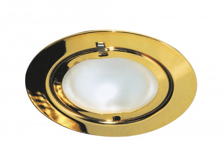M�bel EBL Klipp Klapp max.20W 12V G4 72mm Gold/Stahlblech/Glas