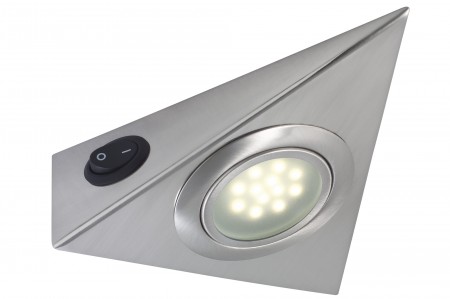 M�bel ABL Set 3eck. LED 3x1W 12VA 230/12V Eisen geb�rstet Metall/Glas