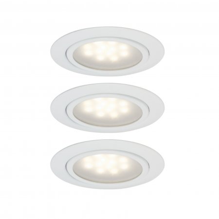 M�bel EBL Set LED 3x1W 12VA 230/12V 65mm Wei�/Metall