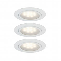M�bel EBL Set LED 3x1W 12VA 230/12V 65mm Wei�/Metall - Micro Line LED Einbauleuchten.   ...