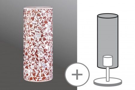 Deco Lampenschirm Light&Easy DESIGN Glas Fabro Mosaik Orange