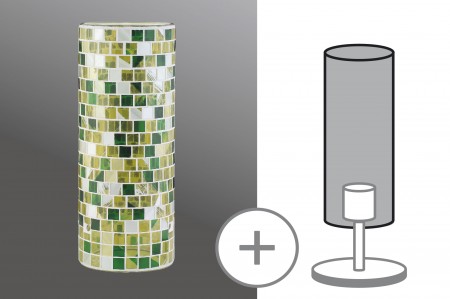 Deco Lampenschirm Light&Easy DESIGN Glas Fabro Mosaik Gelb/Gr�n