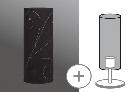 Deco Lampenschirm Light&Easy DESIGN Cilento Cilento Braun Stoff