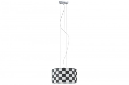 Living Monza Pendelleuchte 1x20W ESL E27 Chrom/Schwarz-wei� 230V Metall/Glas