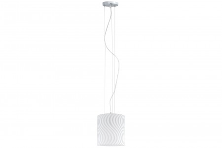 Living Carvu Pendelleuchte 1x25W ESL E27 chrom/opal-satin 230V Metall/Glas