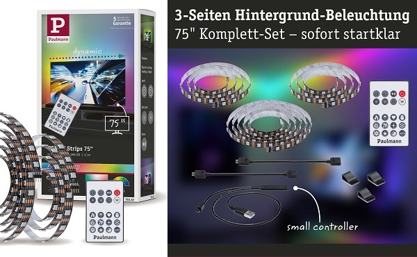 Spektakuläre Lichteffekte im Wohnraum | Lightkontor.de Die Strips setzen den Home-Entertainment und Gaming Bereich gekonnt in Szene
