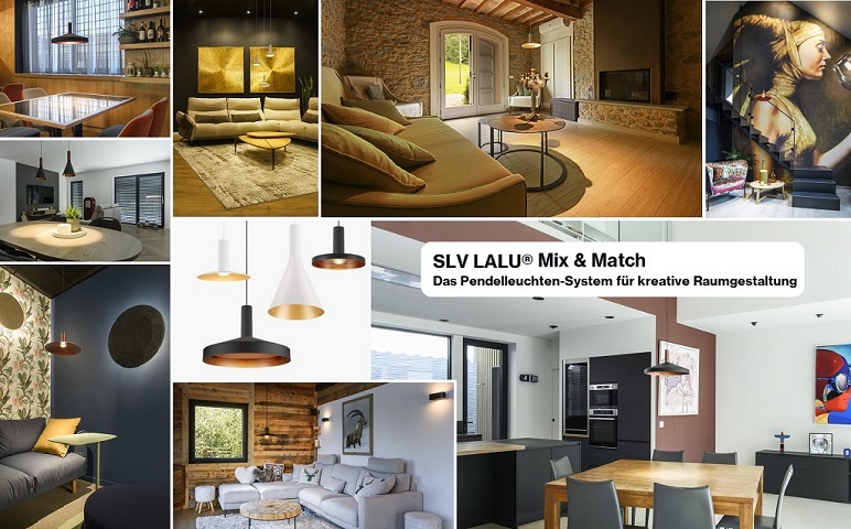 Die Produktfamilie LALU� von SLV definiert das Konzept von Pendelleuchten neu
