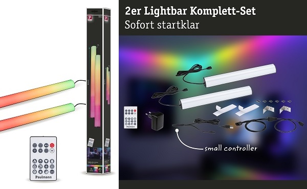 Die Deckenleuchte Cebu hat natürlichen Materialien im geflochtenen Schirm Zusätzlich ist ein Standfuß erhältlich, mit dem die Dynamic Lightbars vertikal hingestellt werden können