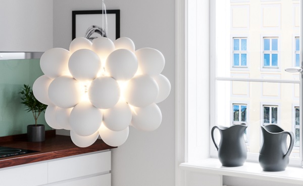 By Rydéns Trend-Serie Wolke Gross Große Hängeleuchte in Mattweiß -Lightkontor.de