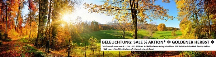 Goldener Herbst - Rabatte auf Lampen & Leuchten