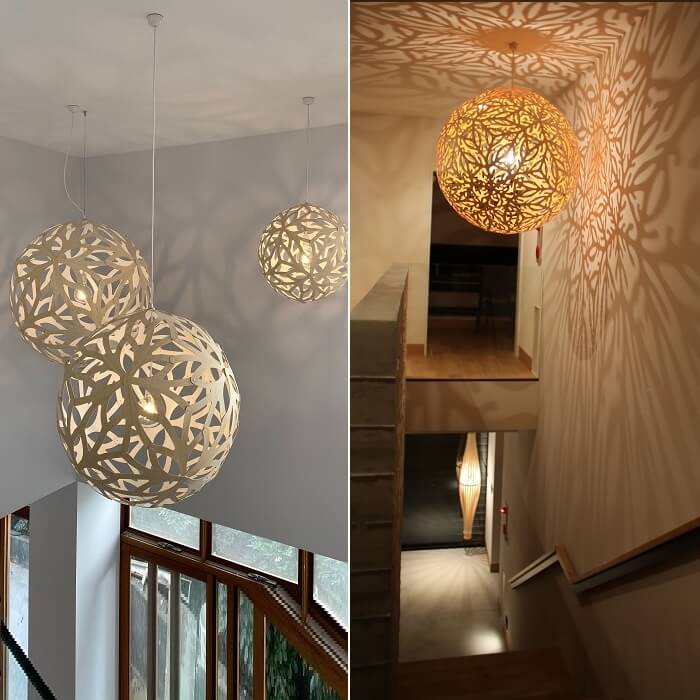 Leuchten Geometrie wie Sola und Floral von David Trubridge