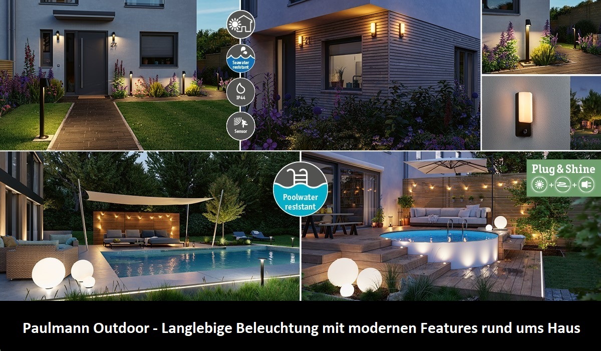 Hochwertige Neuheit Bonnie & Caissa im Au�enbereich und Plug & Shine Beleuchtung