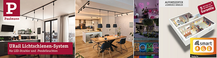 Shop Paulmann Lampen, Leuchten, LED, Einbaustrahler, LED Strips, Schienensysteme